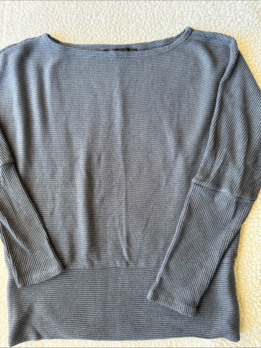 White House Black Market ribbed sweater grey size M
